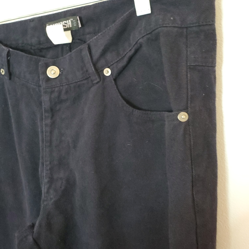 NWOT KRUSH Tie Dye Wide Leg Dark Jeans 34 RARE - Picture 4 of 6